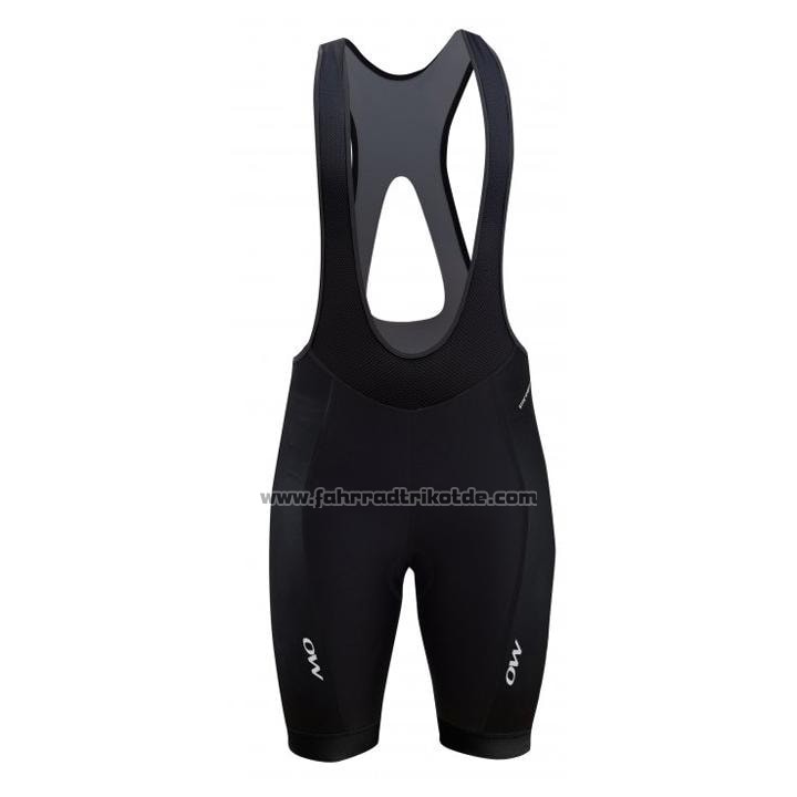 2020 Fahrradbekleidung One Way Shwarz Gelb Trikot Kurzarm und Tragerhose